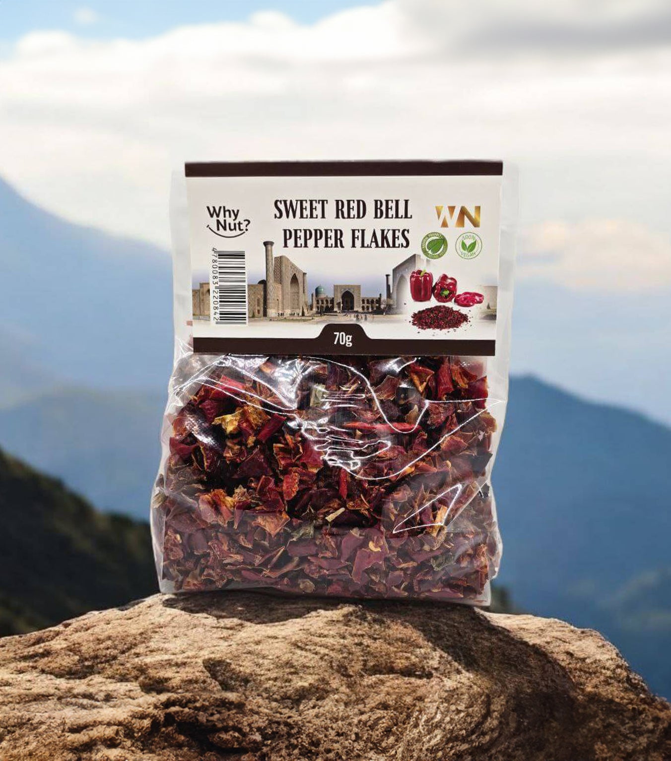 Płatki słodkiej czerwonej papryki - suszone na słońcu-