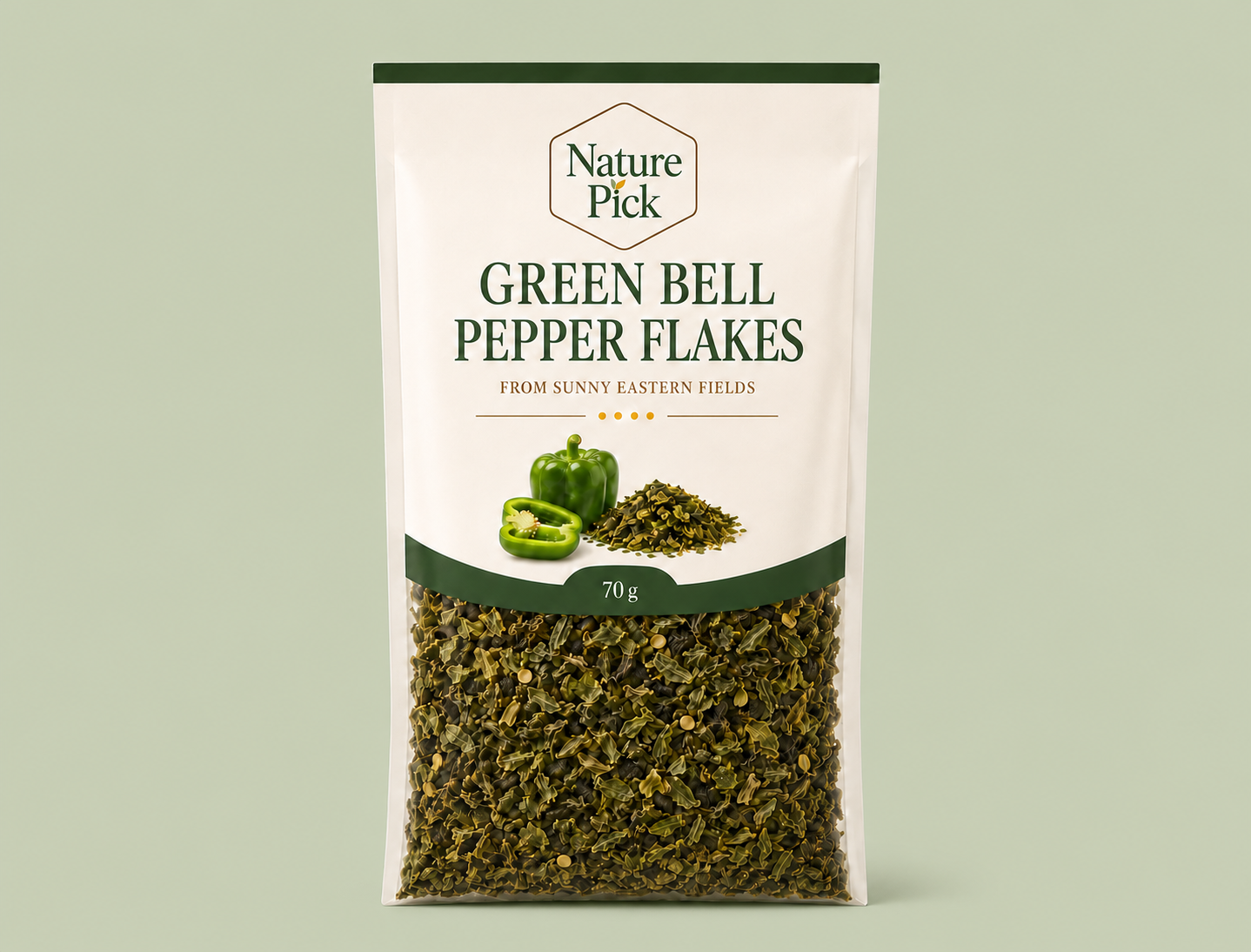 Green pepper flakes (sun-dried)