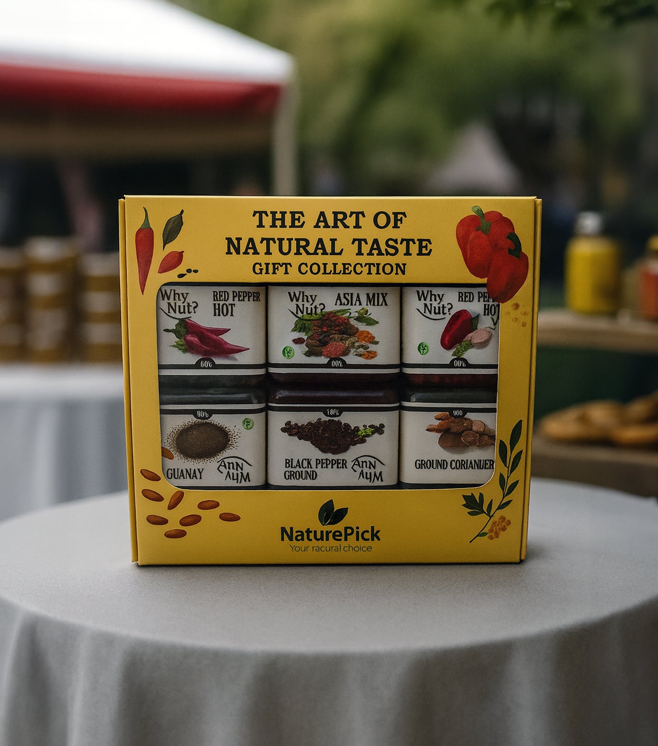 🎁 Pudełko z przyprawami Premium – 6 naturalnych przypraw