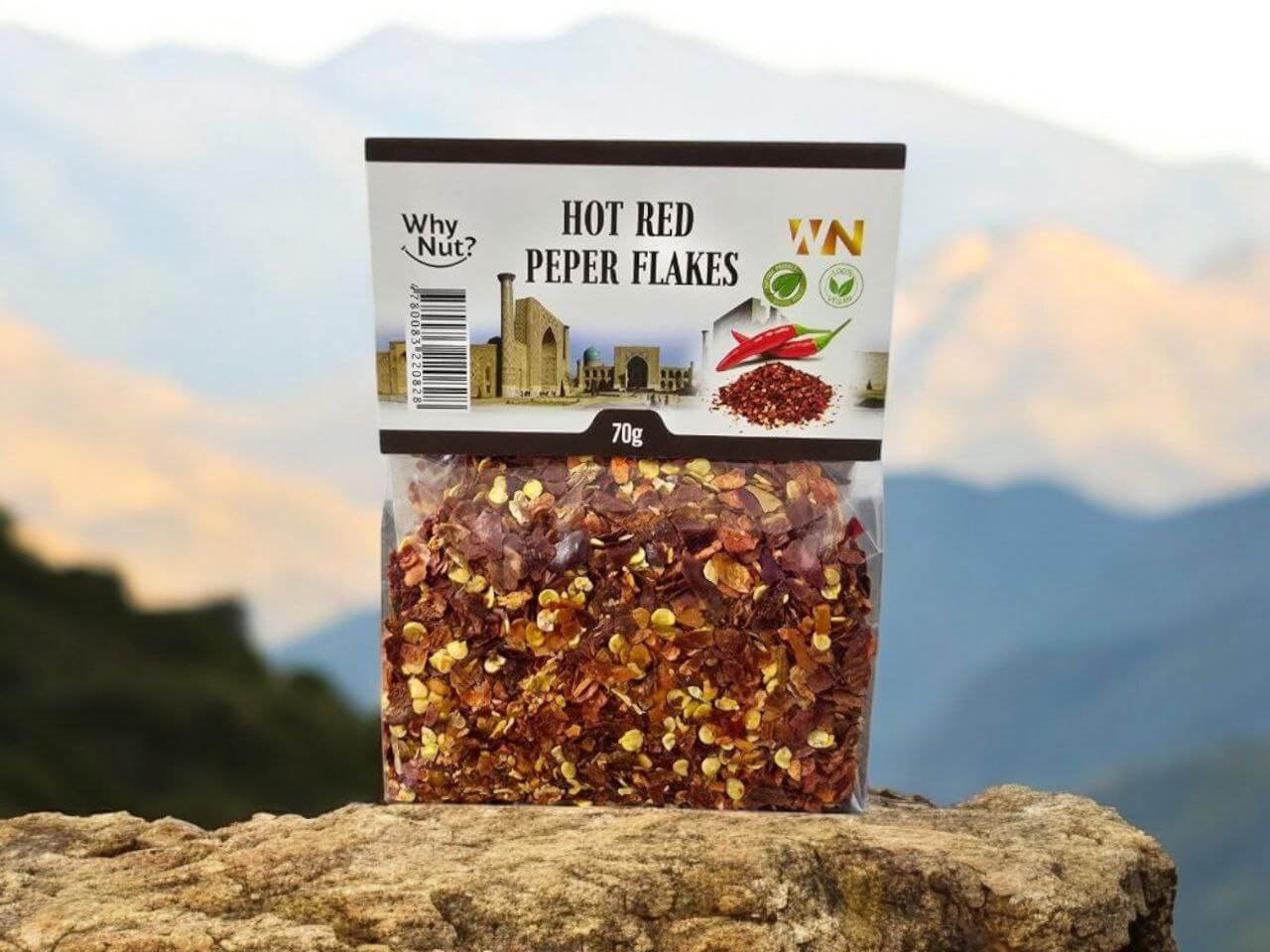 Starka Paprikaflingor from Nature Pick Market - dried red pepper flakes perfect for enhancing pizzas and Mexican dishes.